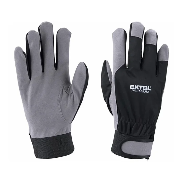 Extol Premium – Guantes de trabajo talla 10″ gris/negro