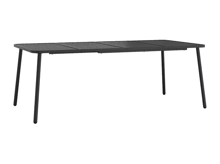 Fairbanks Mesa de jardín acero gris antracita 200x100x71 cm