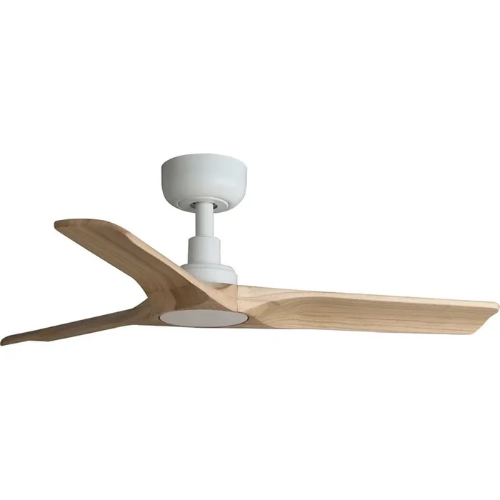 FARO 33805WT – Ventilador de techo HEYWOOD S madera/blanco Ø 90 cm Wi-Fi Tuya + mando a distancia
