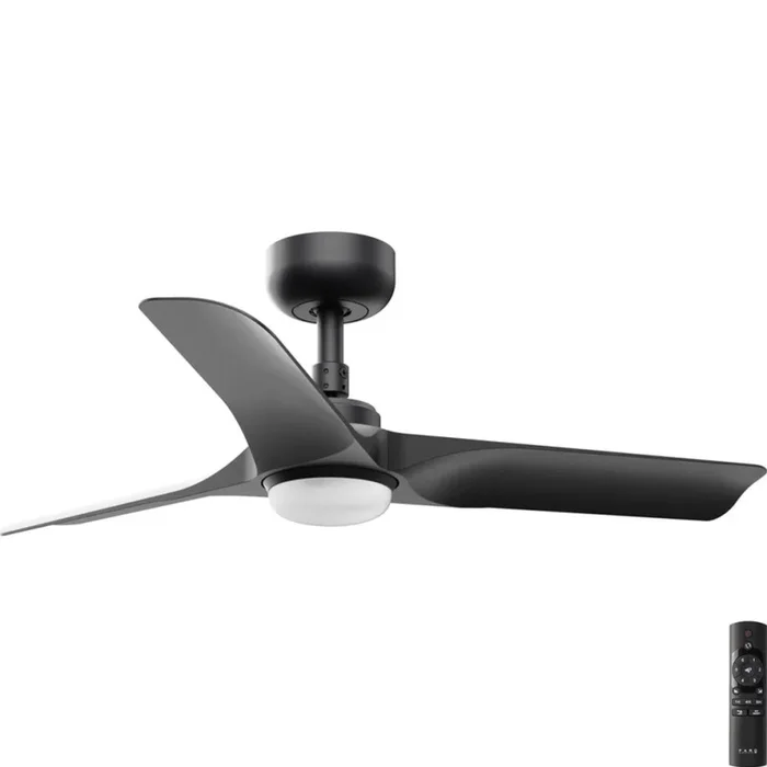FARO 33825-1TW – Ventilador de techo LED regulable HEY S LED/10W/230V 2700/4000/6000K negro diá. 90 cm + control remoto