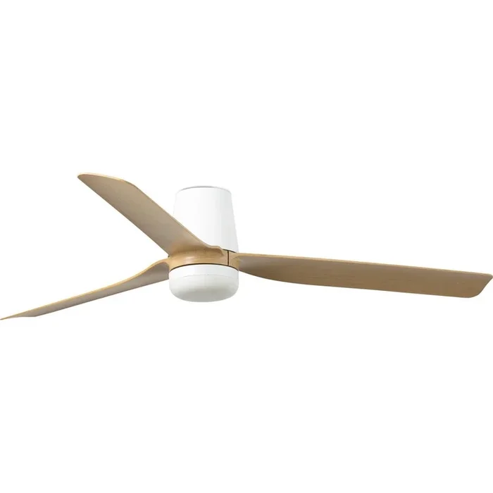 FARO 33829-1TW – Ventilador de techo LED regulable PUNT TUB M LED/18W/230V 3000/4200/6500K diá. 130 cm blanco/brown+ control remoto