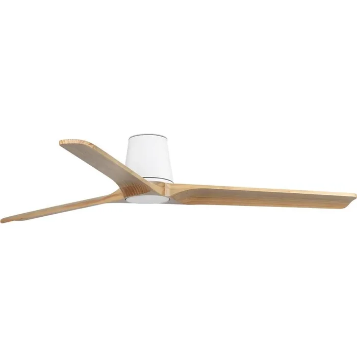 FARO 33838WT – Ventilador de techo HEYWOOD TUB L pino/blanco Ø 132 cm Wi-Fi Tuya + mando a distancia