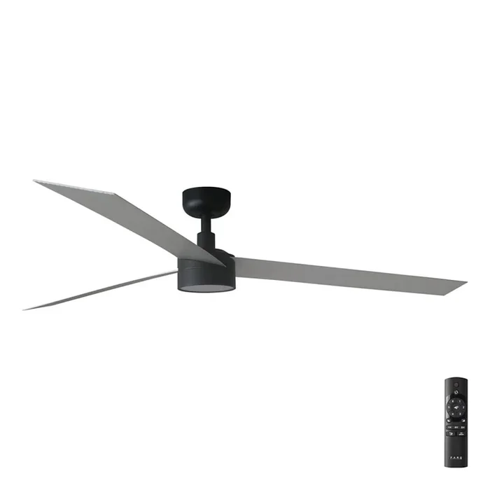 FARO 34287-1TW – Ventilador de techo LED regulable CRUISER XL LED/18W/230V 2700/4000/6500K diá. 160 cm negro/gris + control remoto