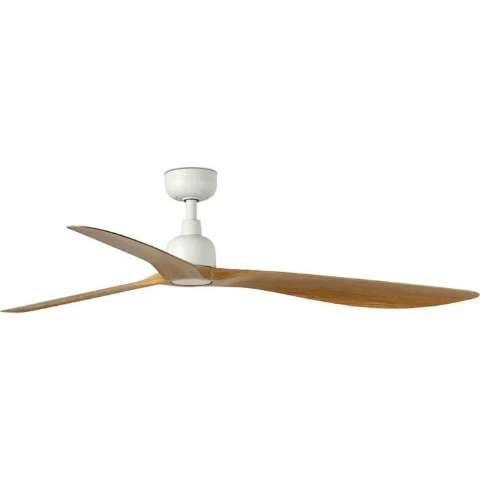 FARO 34361WT – Ventilador de techo OUTWOOD L marrón/blanco, diámetro 150 cm, Wi-Fi Tuya IP44 + mando a distancia