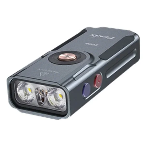 Fenix E06RGRY – Linterna LED recargable y regulable UV LED/USB IP66 700 lúmenes 60 h 750 mAh gris