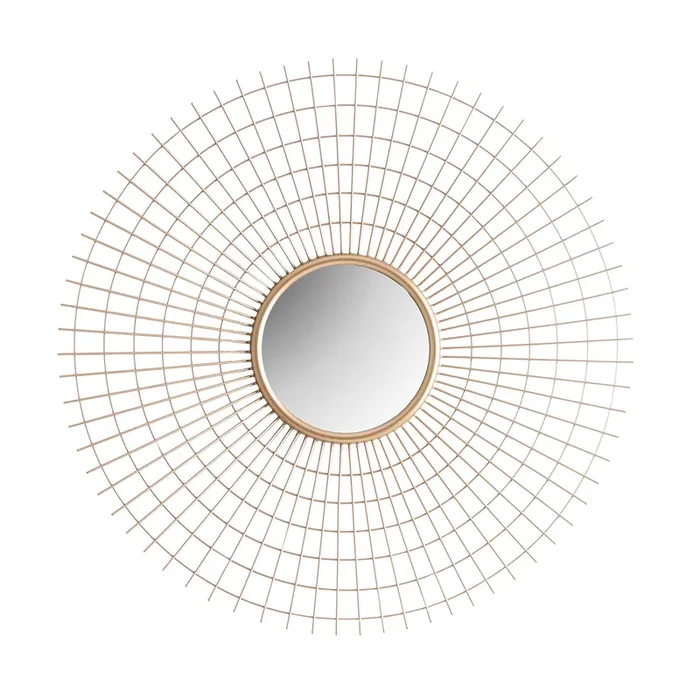 Fidele Espejo, de Hierro, en color Oro, de 91x9x91cm – Lastdeco