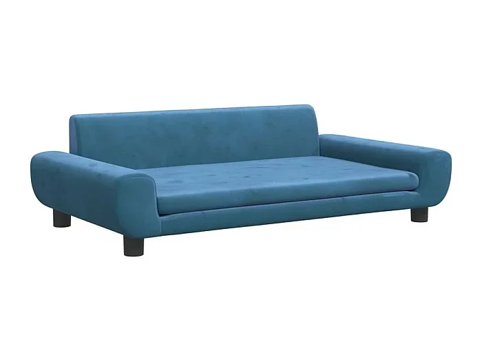 Fien Cama para perros de terciopelo azul 100x54x33 cm