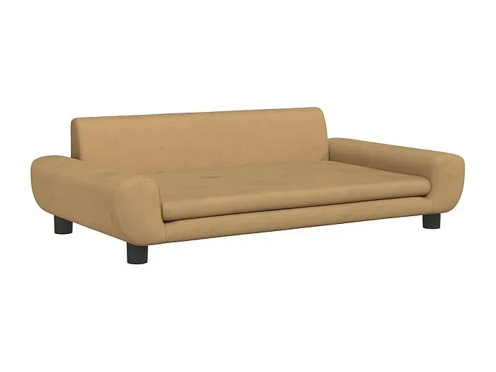 Fien Cama para perros de terciopelo marrón 100x54x33 cm