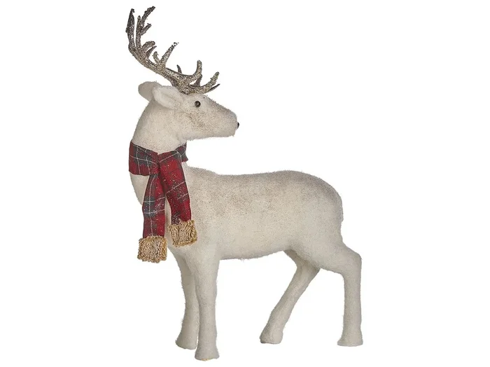 Figura decorativa de piel sintética blanco/plateado/rojo/verde 51 cm MUSTOLA