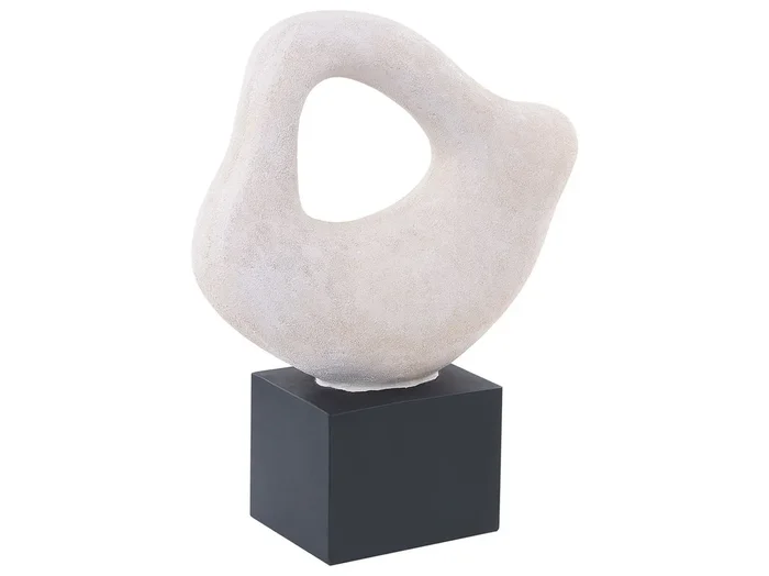 Figura decorativa KAVALA Cerámica Blanco crema