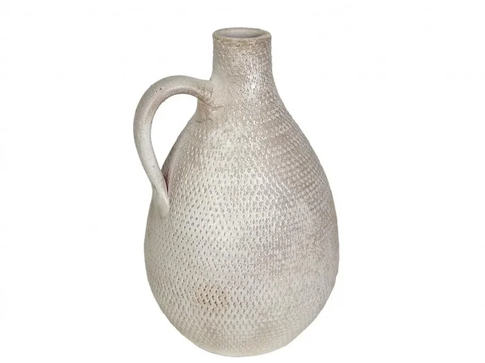 Florero C/asa Ceramica Rustic