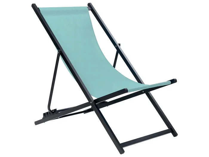 Folding Deck Chair LOCRI II Metal Turquoise