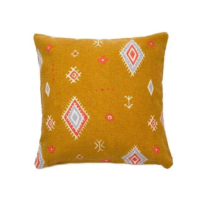 Funda de cojín de algodón estampada M/Kansas 45×45 cm