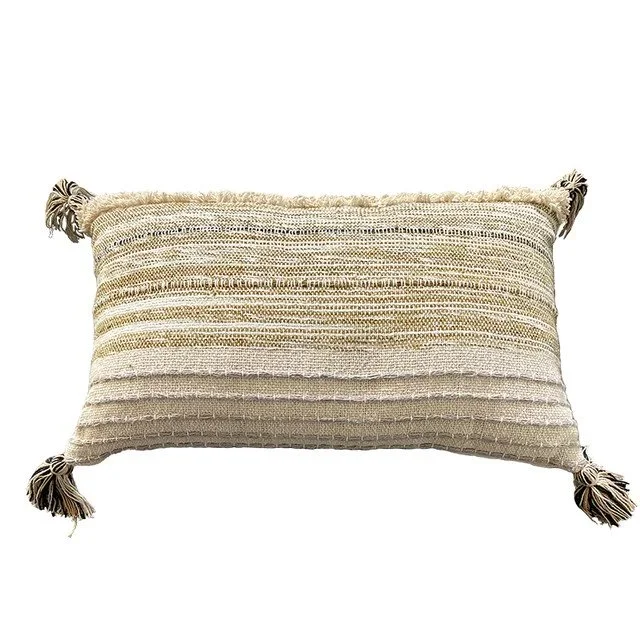 Funda de cojín de algodón Indy 30×50 Marrón
