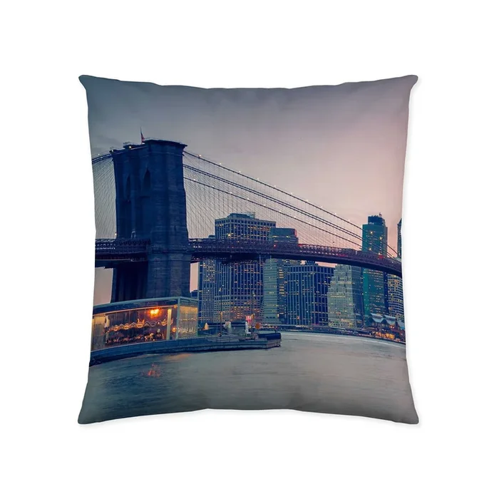 FUNDA DE COJIN VACIO BROOKLYN BRIDGE 50×50 CM