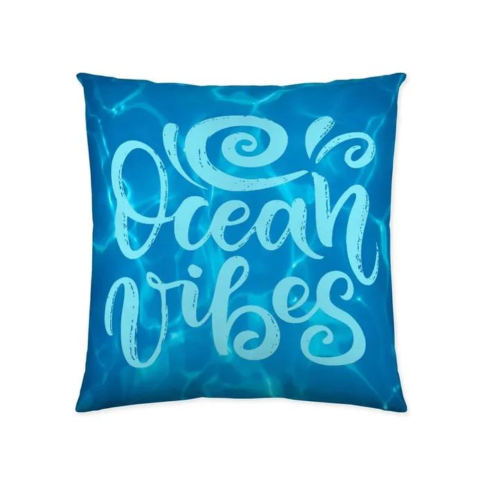 FUNDA DE COJIN VACIO OCEAN VIBES 50×50 CM CON IMPRESIÓN POR AMBAS CARAS