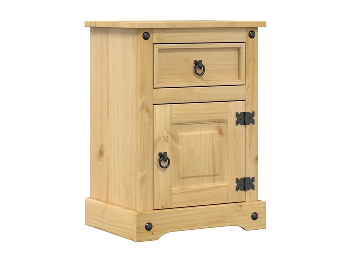 Garden Furniture – Mesita de noche Corona madera maciza de pino 45x35x64 cm
