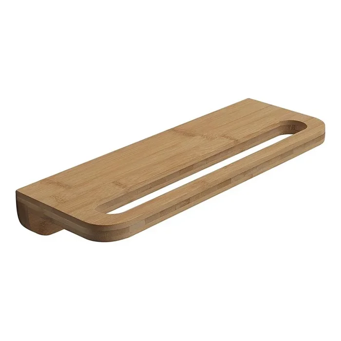 Gedy – Estantería de pared con toallero HIMALAYA 14,5×40 cm bambú