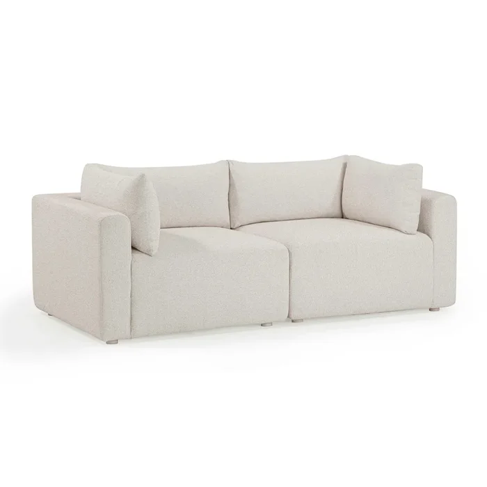 Hangover 81″ Cream Outdoor Modular Loveseat