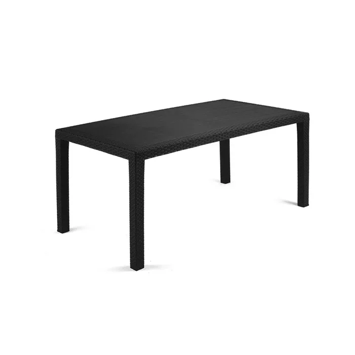 HAUSBED – Mesa Exterior – Rodas – Gris-Antrácita – 78x138x72cm