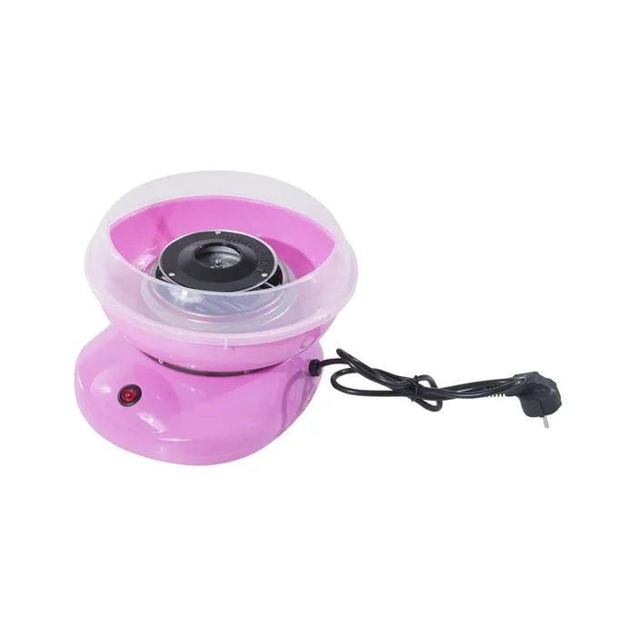HOMCOM Máquina de Algodón de Azúcar, 450W-550W, Máquina para Hacer Algodón de Azúcar con 10 Palitos, para Fiestas de Cumpleaños Infantiles, en Casa, 27x26x18 cm, Rosa