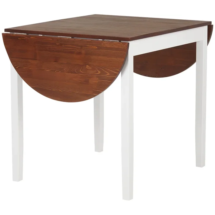 HOMCOM Mesa de Cocina Plegable de Madera Mesa de Comedor Plegable Ovalada con Hojas Abatibles para 4-6 Personas Carga 50 kg para Espacio Pequeño 140x70x75 cm Marrón