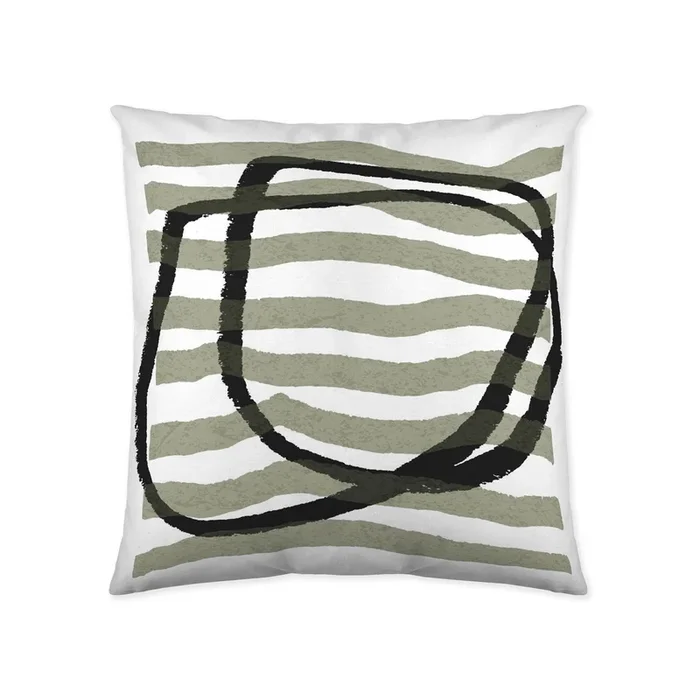 ICEHOME – Funda de Cojin Estampado – Sin Relleno – 60×60 Cm – Algodón Extra Suave -TRAZO