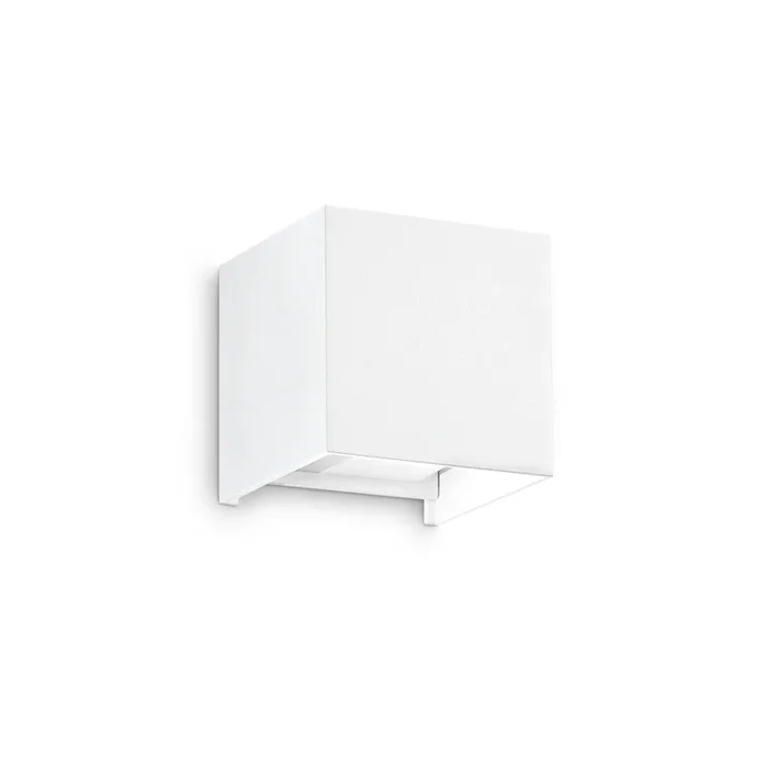Ideal Lux Aplique de exterior LED Atom, blanco, 10 cm, metal