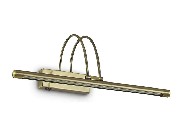 Ideal Lux Bow – Aplique LED para cuadro mediano, Latón antiguo