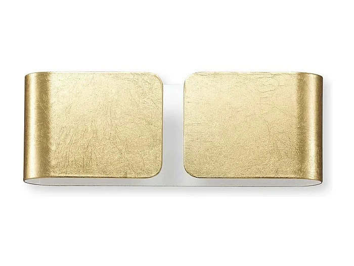 Ideal Lux Clip – Aplique de pared pequeño de interior 2 luces Dorado, G9