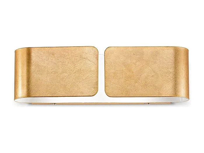Ideal Lux Clip – Aplique grande de 2 luces para interior Dorado, E27