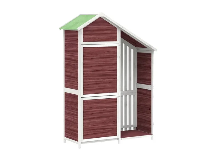Ilmi Cobertizo herramientas jardín madera pino moca 120×53,5×170 cm