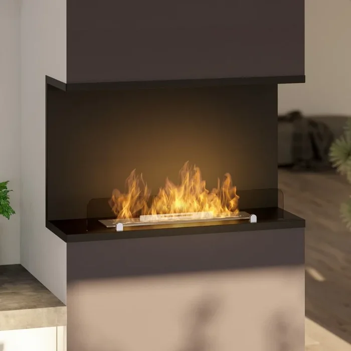 InFire – Chimenea BIO empotrada 80×45 cm 3kW negro