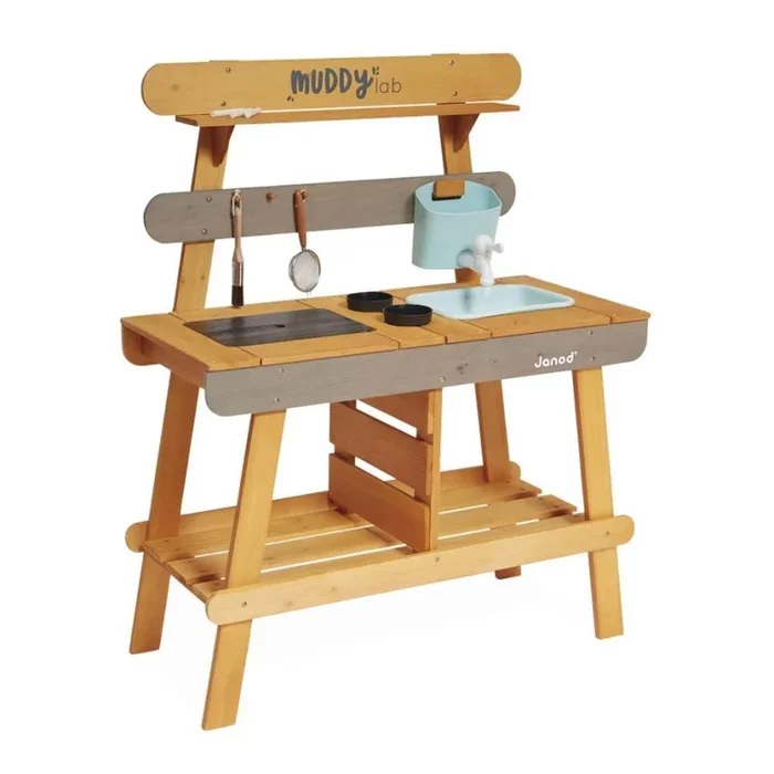 Janod – Cocinita de madera para exterior MUDDY LAB