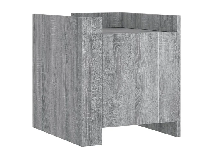 Jarnor Mesita de noche madera de ingeniería gris Sonoma 45x50x50 cm