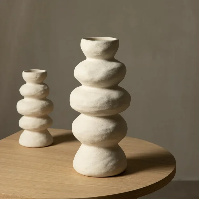 Jarrón cerámica blanco Sirios Blanco – Kenay Home