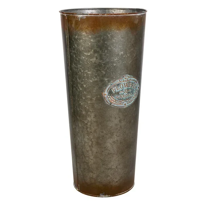 Jarrón de metal dorado d23.5×50 b 18cm