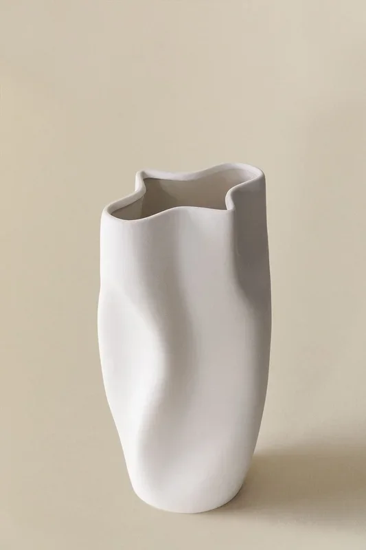 Jarrón en Cerámica Varteni Blanco – SKLUM