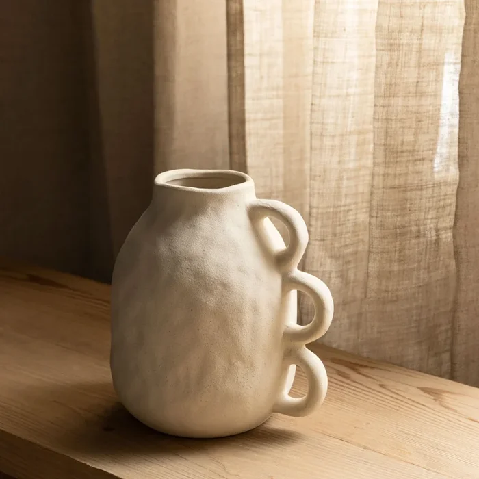 Jarrón pequeño Atenas Blanco – Kenay Home
