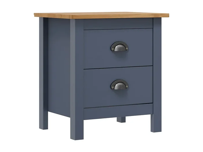 Jonathan Mesitas de noche ll 2 uds madera de pino gris 46x35x49,5 cm