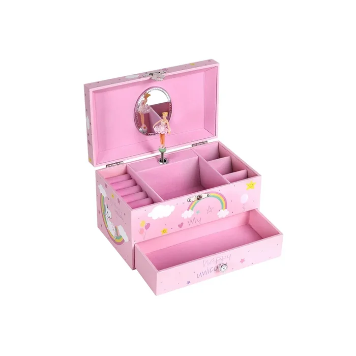Joyero Infantil Rosa-SONGMICS