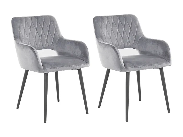 Juego de 2 sillas de comedor Franca gris