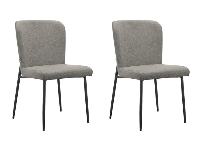 Juego de 2 sillas de comedor Oita gris claro Belfast