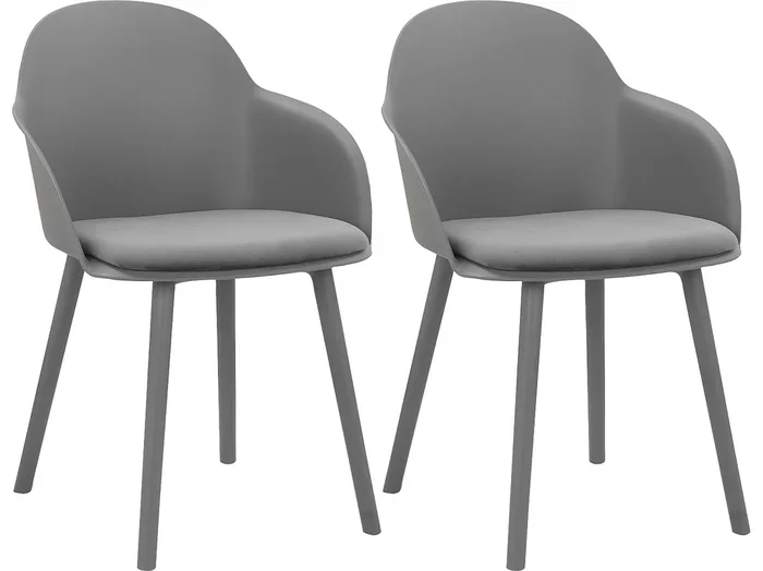 Juego de 2 sillas de comedor Seiko antracita