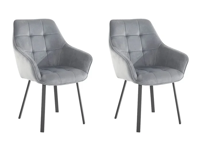 Juego de 2 sillones Poppy gris