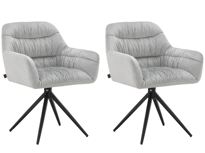 Juego de 2 sillones Tokyo gris claro