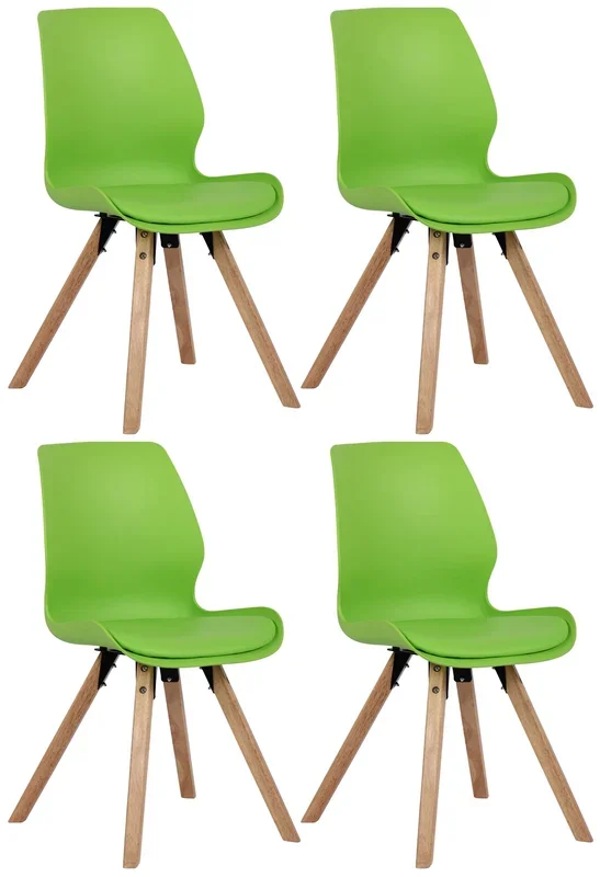 Juego de 4 butacas de salón Luna Verde Plástico