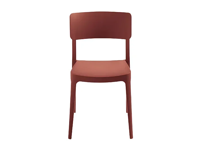 Juego de 4 sillas apilables rojas «Maribela» en polipropileno cm 50×51 81h