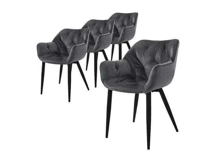Juego de 4 sillas de comedor sillas de salón silla de cocina silla tapizada terc