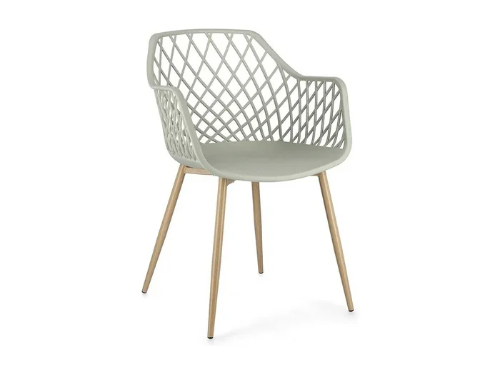 Juego de 4 sillas Optik – Versátil para uso interior y exterior-Color Verde